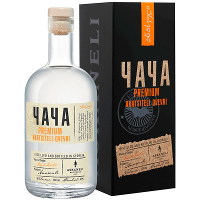 Чача Асканели Премиум Ркацители Квеври 45% 0,5 л в п/у фото