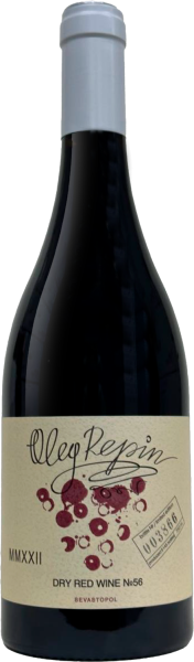 Вино Олег Репин № 56 Севастополь красное сухое 14% 0,75 л фото