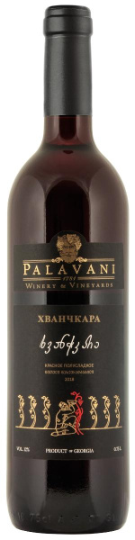 Вино Палавани Хванчкара Черная Этикетка 2022 красное полусладкое 12% 0,75 л фото