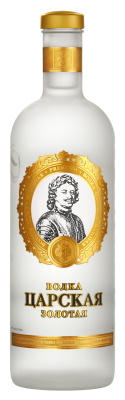 Водка Царская Золотая Военная в тубе 40% 1 л фото