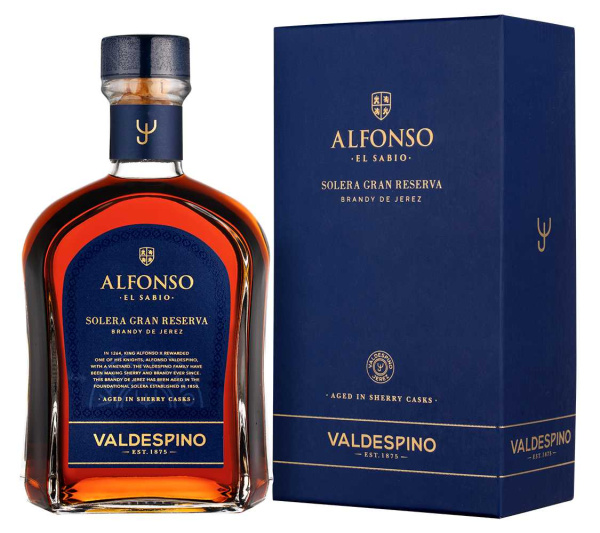 Бренди Вальдеспино Альфонсо Эль Сабио Солера Гран Ресерва в п/у 2019 40% 0,7 л фото