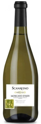 Вино Сканавино Москато д'Асти 2024 белое сладкое 7,5% 0,75 л фото