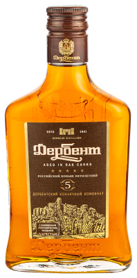 Бренди Дербент 5 лет 2015 40% 0,25 л фото