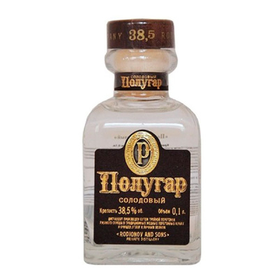 Дистиллят Полугар Солодовый 38,5% 0,1 л фото