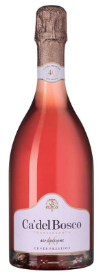 Вино игристое Ка'дель Боско Франчакорта Розе Кюве Престиж 2022 Розовое Экстра Брют 12,5% 0,75 л фото