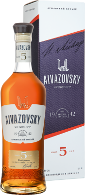 Коньяк Айвазовский 5 лет 40% 0,5 л в п/у фото