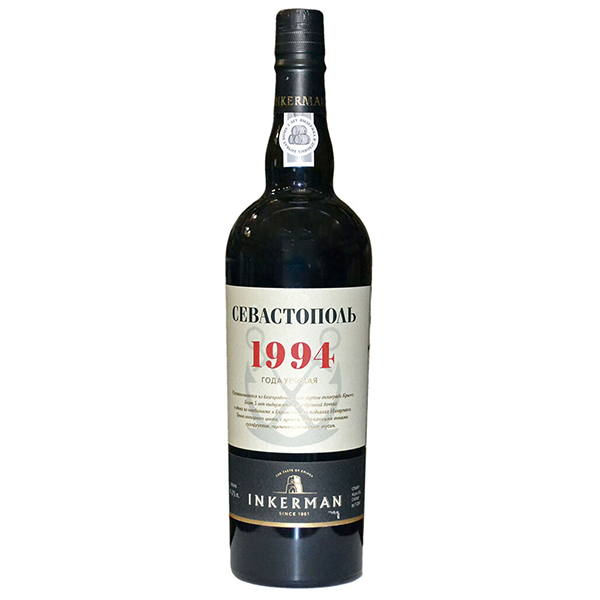 Вино креплёное Инкерман Портвейн Севастополь 1994 белое сладкое 16,5% 0,75 л фото