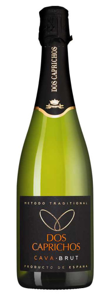 Вино игристое Дос Капричос Кава 2023 Белое Брют 11,5% 0,75 л фото