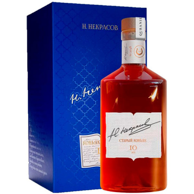 Коньяк Н. Некрасов 10 лет 40% 0,7 л в п/у фото
