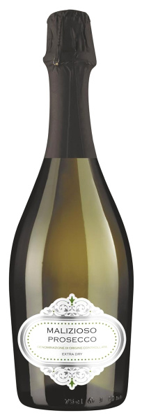 Вино игристое Малициозо Просекко 2023 белое сухое 11% 0,75 л фото