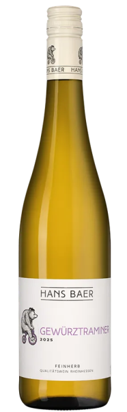 Вино Ханс Баер Гевюрцтраминер Файнхерб Рейнхессен 2025 белое полусладкое 10% 0,75 л фото