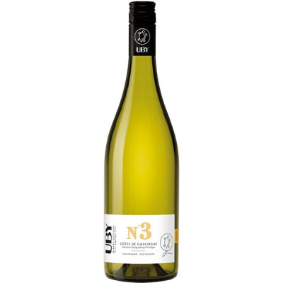 Вино Белое Сухое Uby № 3 Colombard-Sauvignon Cotes de Gascogne 2024 0,75 л фото