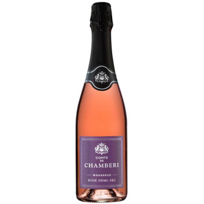 Вино игристое Комт де Шамбери Розе Деми-Сек розовое полусладкое 10% 0,75 л фото