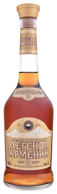 Коньяк Легенда Армении 3 года 2018 40% 0,5 л фото