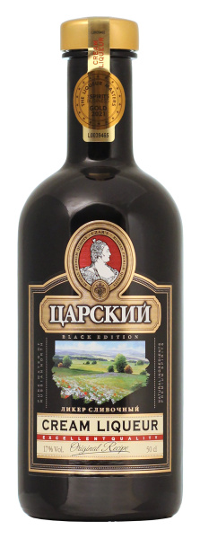 Ликер Царский Сливочный Черный 19% 0,5 л фото
