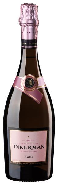 Вино игристое Инкерман Розе 2023 розовое полусладкое 13,5% 0,75 л фото