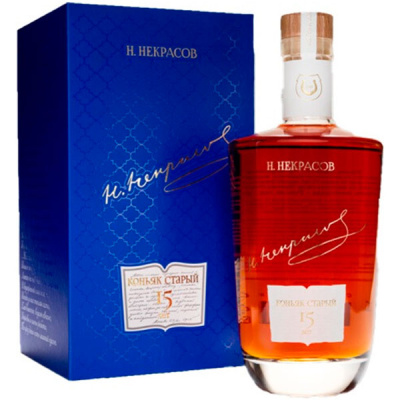 Коньяк Н. Некрасов 15 лет 40% 0,7 л в п/у фото