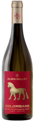 Вино Альма Вэлли Коломбар Крым 2021 белое полусладкое 12,5% 0,75 л фото
