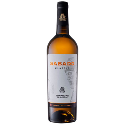 Вино Сабадо Классик Цинандали 2018 белое сухое 11,5% 0,75 л фото