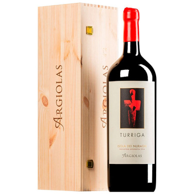 Вино Арджиолас Туррига Изола дей Нураги 2019 красное сухое 14,5% 1,5 л в дер. кор. фото