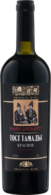 Вино Тост Тамады Красное красное полусладкое 11% 0,75 л фото
