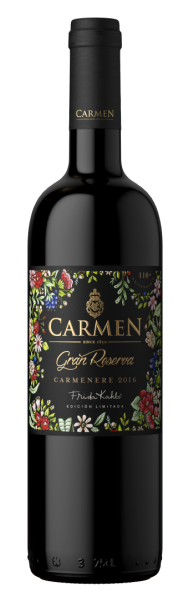 Вино Кармен Гран Ресерва Фрида Кало Карменер 2022 Красное Сухое 13,5% 0,75 л фото