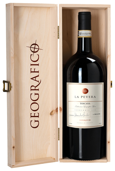 Вино Джеографико Ла Певера Тоскана в п/у 2020 красное сухое 14% 1,5 л фото