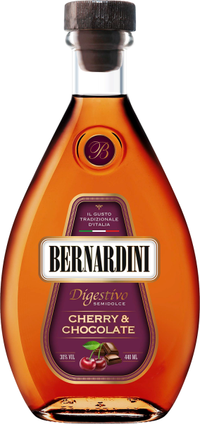 Настойка Бернардини Вишня-Шоколад 30% 0,44 л фото
