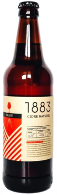 Сидр Бюльви 1883 Натурель 2022 полусухой 5,5% 0,5 л фото