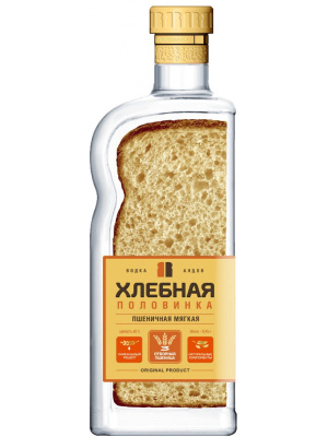 Водка Хлебная Половинка Пшеничная Мягкая 40% 0,45 л фото