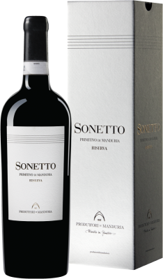 Вино Продуттори Вини Мандурия Сонетто Ризерва 2019 Красное Сухое 16% 0,75 л фото