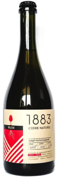 Сидр Бюльви 1883 Семи-Свит 2022 полусладкий 5,5% 0,75 л фото