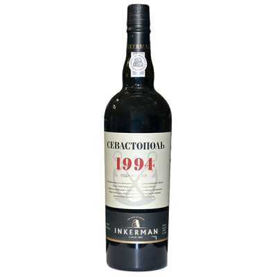 Вино креплёное Инкерман Портвейн Севастополь 1994 белое сладкое 16,5% 0,75 л фото