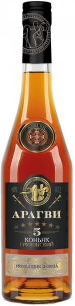 Бренди КВС Арагви 5 Звёзд 42% 0,5 л фото