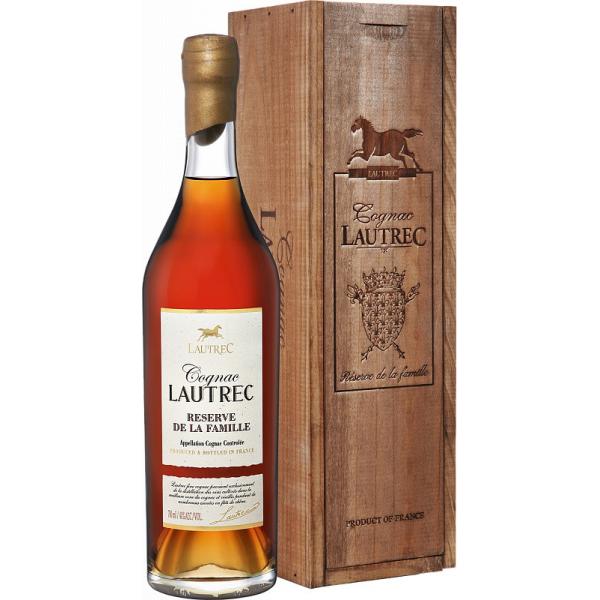 Коньяк Лотрек Резерв де ля Фамий 40% 0,7 л в дер. кор. фото