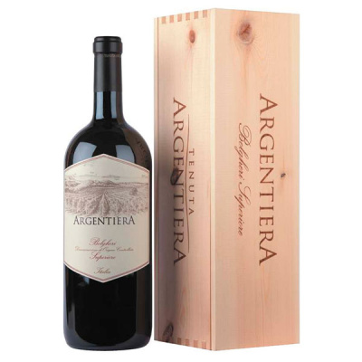 Вино Красное Сухое Tenuta Argentiera Argentiera Bolgheri Superiore in wooden box 2021 1,5 л фото