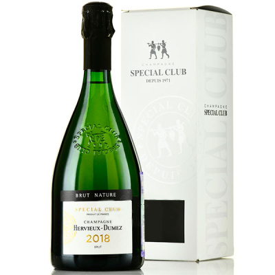 Вино игристое Эрвье-Дюме Спесьяль Клаб Шампань 2018 белое брют 12% 0,75 л в п/у фото