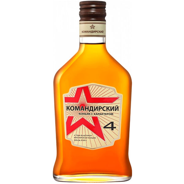 Коньяк Командирский 4 года 40% 0,25 л фото