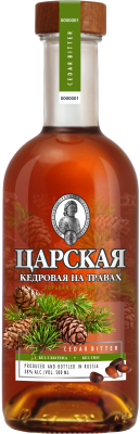 Настойка Царская Кедровая На Травах со стаканом 38% 0,5 л фото