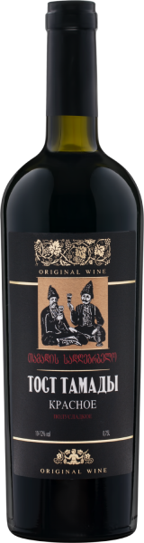 Вино Тост Тамады Красное красное полусладкое 11% 0,75 л фото