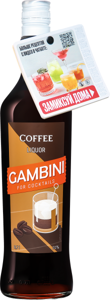 Ликер Гамбини Кофе c некхенгером чат бот 20% 0,7 л фото